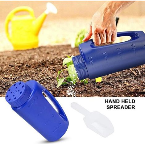 Distributeur portatif Épandeur à main épandeur à main Shaker épandeur de sel d'engrais distributeur de jardin mesure Noir (1/5)