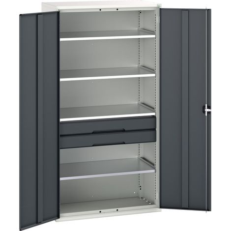 Bott 16926574.19 Verso Kitted Cupboard 4 Shelf + 2 Drawer 1050 x 2000mm Anthracite Grey