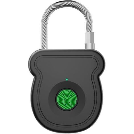 BUNTHAUS Cadenas intelligent à empreintes digitales, serrure sans clé rechargeable USB-C avec 20 utilisateurs et reconnaissance de 0,5 s pour bagages