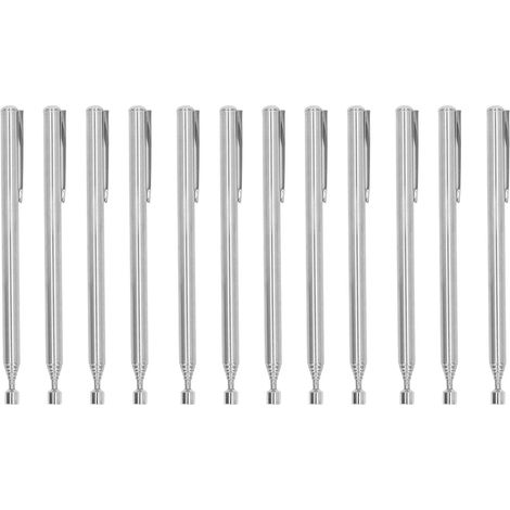 12 aimants tige en acier 2 lbs avec clip poche, barre télescopique de préhension, outil de ramassage magnétique (1/5)