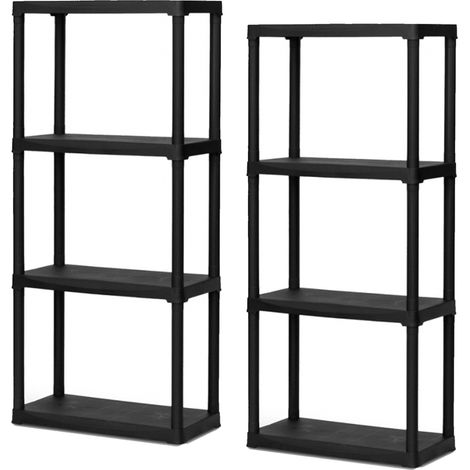 Set de 2x Estanterías modulares con 4 baldas de plástico. (1/5)