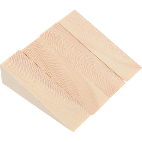 Set of 4 Non-Slip Triangular Wooden Doorstops for Heavy Doors, Wall Protection for Office and Home, Modern and Functional Design (1/5)