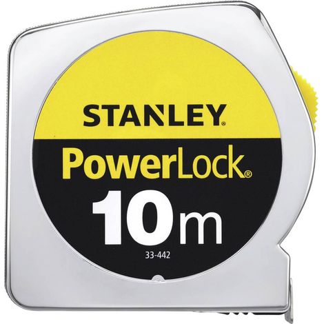Stanley – Mètre déroulant 10 m x 25 mm – Boîtier ABS antichoc – Crochet avec position zéro réel – 133442 (1/10)