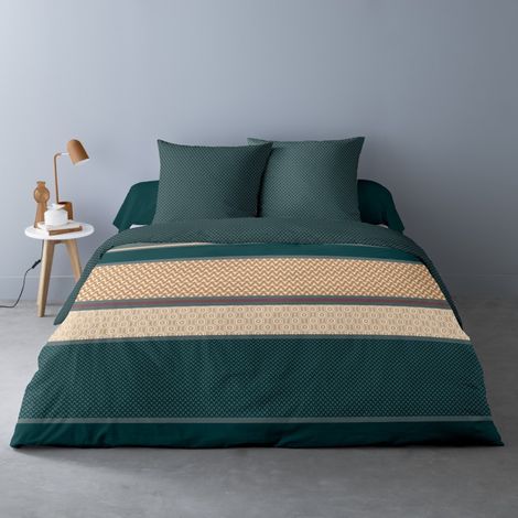 Housse de couette 240x220 LEVI + 2 taies matière Polaire
