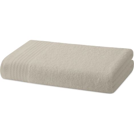 Grand Ensemble de Serviettes de Douche - Ensemble de Serviettes de Bain - 1 Grande Serviette de Douche - 100% Coton - 480 g/m2 - 95x140 cm - Beige (1/5)
