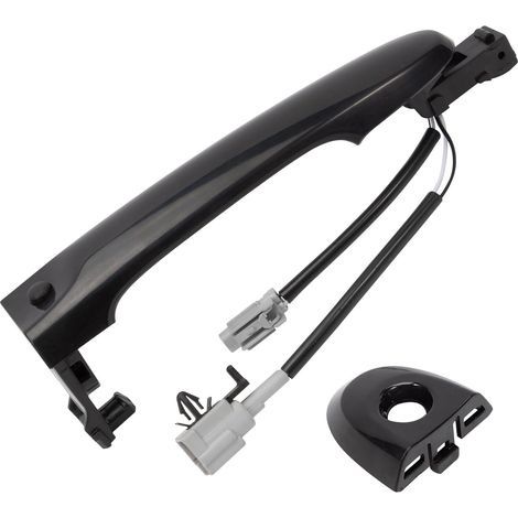 Poignée de porte extérieure avant gauche côté conducteur compatible avec Nissan Juke F15 2010-2022 Noir 80644-1FA5A 80644-3WC2A 80640-3WC2A