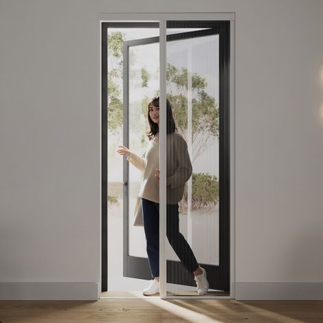 Cocoon Porte moustiquaire plissée Blanc, 96 x 194 (1/5)