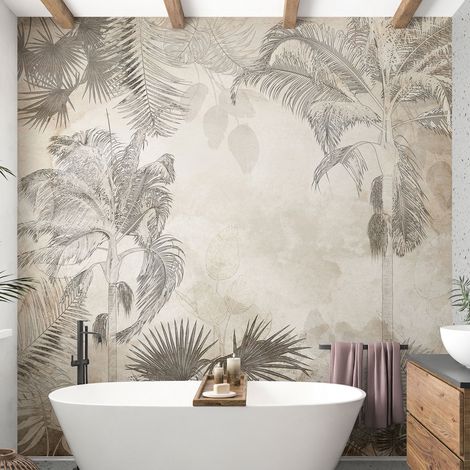 Papier peint panoramique - Forêt tropicale - 255 cm x 255 cm (1/4)