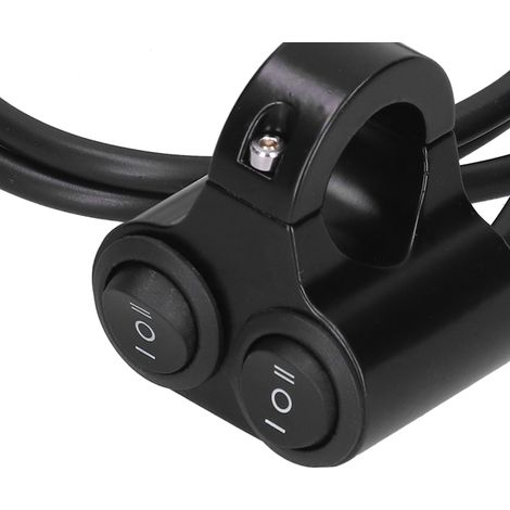 Interruptor universal 2 en 1 de 12 V para faros de motocicleta con soporte para manillar para ATV/UTV