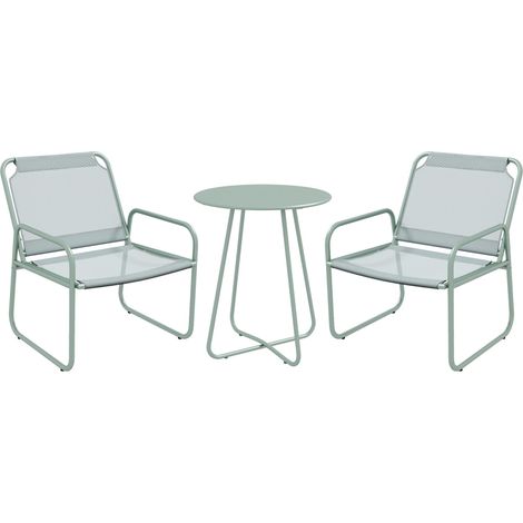 Ensemble de meubles de balcon 3 pièces avec 1 table et 2 chaises