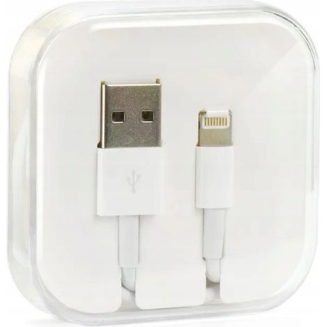 Câble USB A vers Lightning 8 broches 1 A HD4 BOX 1 m Blanc (1/3)