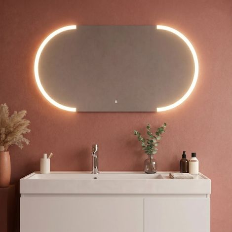 Specchio Retroilluminato Ovale 120X60 Con Led Touch (1/2)
