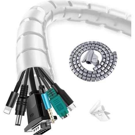 Kabelmanagementschlauch Kabelorganisator 3 Meter Kabelclips Isolierschlauch Kabelschutzschlauch Schutzschlauch für Kabelmanagement Geteilter Kabe (1/5)