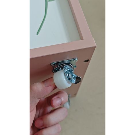 AIYAPLAY Baule Portagiochi per Bambini 3-8 Anni con Ruote, 34.5L, Rosa (1/5)