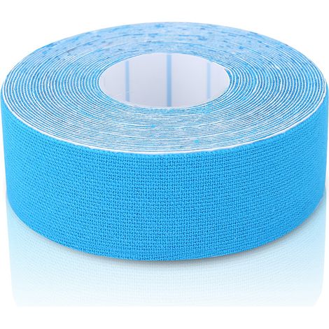 1 Rouleau de Bandes Adhésives Élastiques en Coton pour Muscles et Tendons, Bleu (1/5)