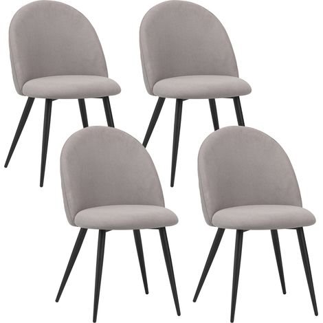 Albatros Esszimmerstühle mit Stoff-Bezug Capo Grau - Stoff Stilvolles Vintage Design, Stoff-Bezug, SGS geprüfter Polsterstuhl - Moderner Küchenstuhl, Stuhl Esszimmer oder Esstisch Stuhl (1/5)