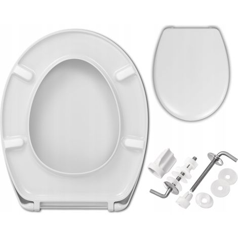 Abattant WC universel ovale 36 × 44 cm – duroplast rigide antibactérien