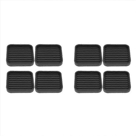 Lot de 8 embouts carrés en caoutchouc pour roulettes de meubles, protections antidérapantes pour pieds de lit, canapé et table (1/5)