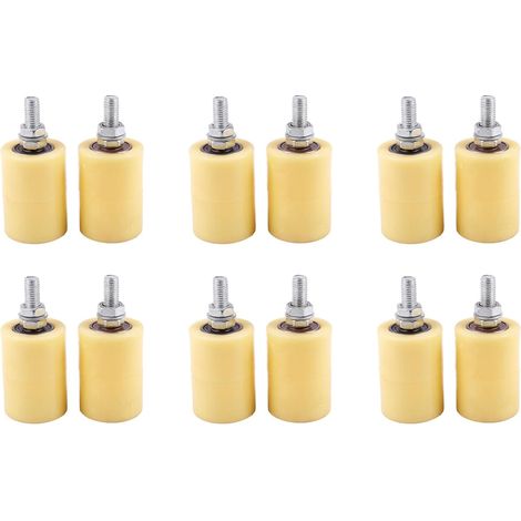 12PCS 50X70Mm PP en Acier Plat Roulement une Rouleaux Roue de Guidage 6201 Vis pour Porte Coulissante ÉLectrique (1/5)