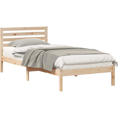 Maison Exclusive - Estructura de cama Marrón 100 x 210 cm Madera (1/5)