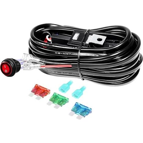 LED Kit de Faisceau de Câblage avec Relais et Interrupteur 12V 40A pour phare de travail hors route (1/5)