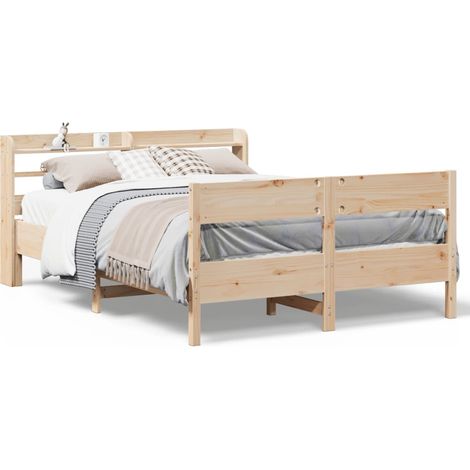 Maison Exclusive - Massivholzbett ohne Matratze 150x200 cm Kiefer