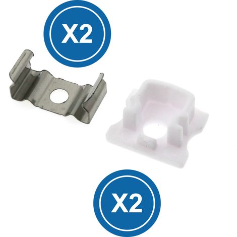 Pack 2 Chevilles et 2 agrafes pour Profil LM3712 - Ledme - LM3712A
