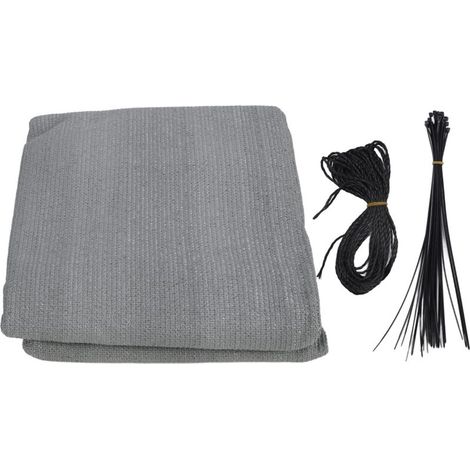 UV-beständiger HDPE-Sichtschutz für Balkone, ideal für Terrasse, Patio, Garten und Pool, hellgraue Farbe.