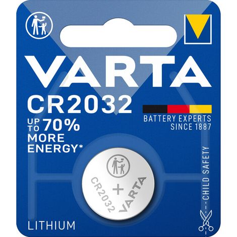 VARTA BATTERIA A BOTTONE CR2032 LITIO BL 1 PZ- 10,0 blister