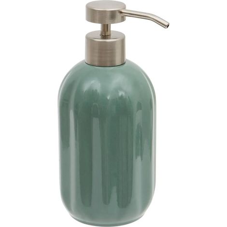 Distributeur de Savon en Grès "Suny Colorama" 450ml Vert Ficus (1/3)
