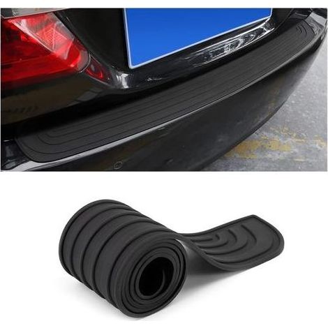 90x7CM Car Bumper Protector, Rubber Trunk Door Protector, Scratch Resistant and Non-Slip, Suitable for Most Car Exterior Accessories (Black) (1/4)