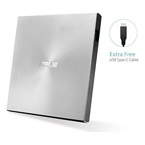 LECTOR GRABADOR CD DVD SLIM ASUS SDRW-08U9M-U EXTERNO PLATA