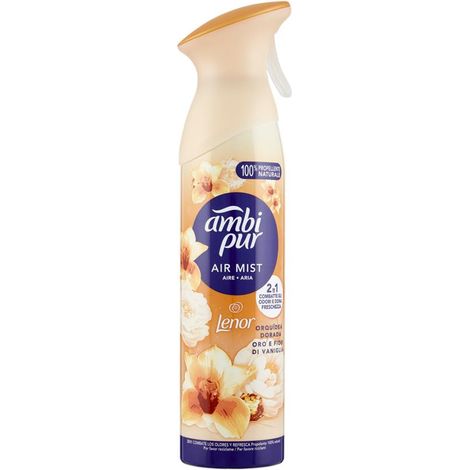 AMBI PUR PROFUMATORE PER AMBIENTI DEODORANTE SPRAY. ORO E FIORI DI VANIGLIA 185 ML