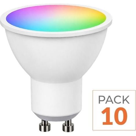 Ampoule LED Connectée Wifi GU10 4.5W RGBW (Pack de 10) - SILAMP