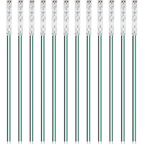 12 Pieces 50mm Pre Wired SMD LED Modeling 2835 12-18V LED Strips Green (1/5)