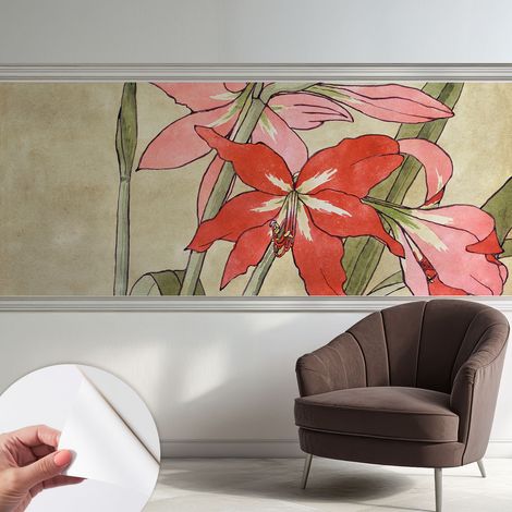 Fototapete Selbstklebend - Wanddekoration - Wandfolie - 3D Tapete Wand - Wohnungsdeko Dahlienblüten 250x104 cm (1/5)