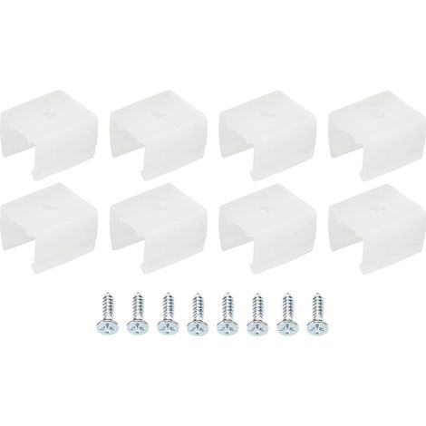 Pack of 80 LED Neon Mounting Clips for 8 mm to 10 mm Silicone LED Neon Strip Light, Translucent (1/5)