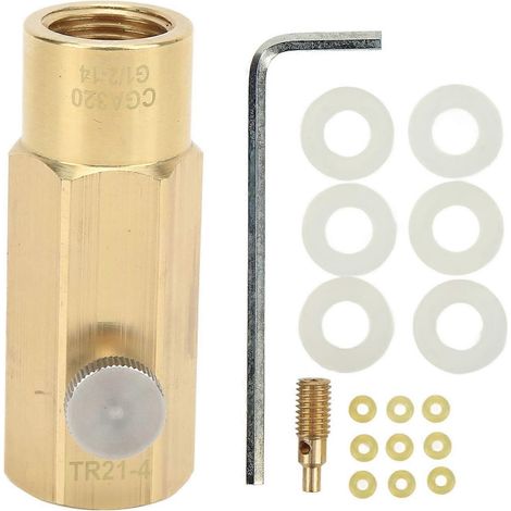 Adaptateur de recharge de cartouche de CO2 en laiton, version basse température, compatible avec les bouteilles de soda