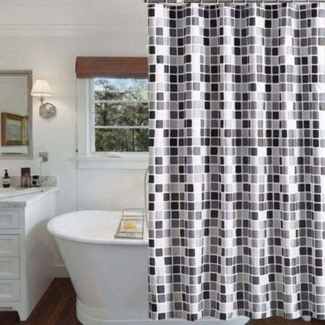 Rideau De Douche - Polyester - 200x240 Cm - Antibactérien Antimoisissure Hydrofuge - Motif Coloré - 1 Pièce (1/4)