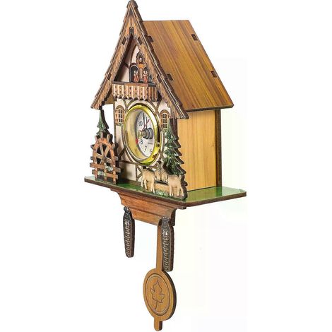 Vintage-Wanduhr mit Kuckucksmotiv, Vogelhaus-Dekoration für kleine Wohnzimmer, traditioneller Retro-Stil, Schlafzimmer (1/4)