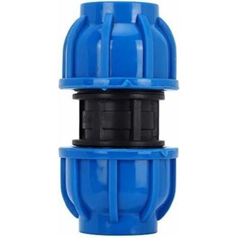 4 pièces raccord droit en plastique PEHD pour tuyaux d’eau, 32 mm × 32 mm, adaptateur fileté droit, raccord universel pour installation sanitaire et arrosage