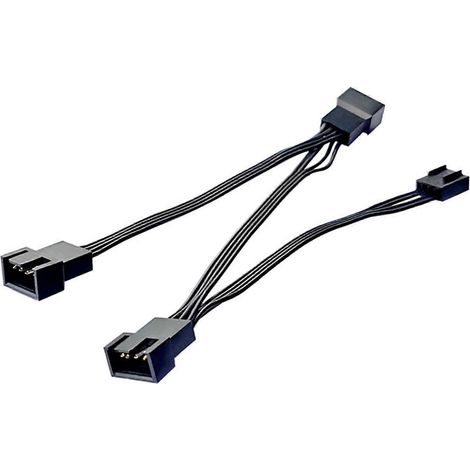 Câble répartiteur de ventilateurs PWM 4 broches de haute qualité (1 mâle vers 3 femelles) pour le fonctionnement simultané de ventilateurs dans les systèmes PC (multicolore) (1/5)