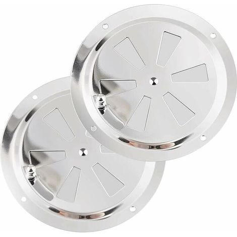 Riscaldamento e climatizzazione Griglia di ventilazione rotonda, griglia di aerazione 125 mm in acciaio inox per condotto con zanzariera, griglia di scarico aria in entrata e uscita, alette regolabili (1/5)