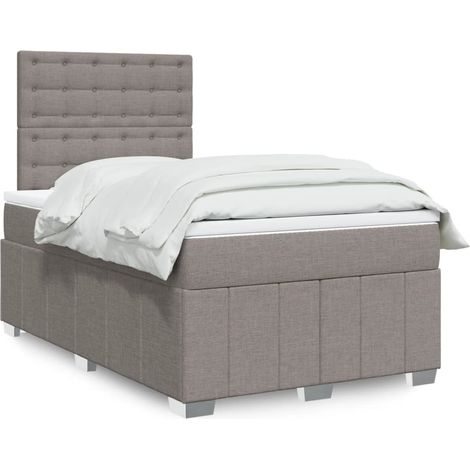 Boxspringbett mit Matratze Taupe 120x200 cm Stoff vidaXL (1/5)