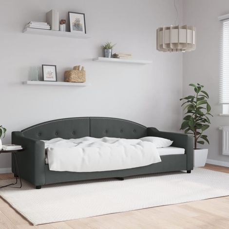 Tagesbett Dunkelgrau 90x200 cm Stoff (1/5)