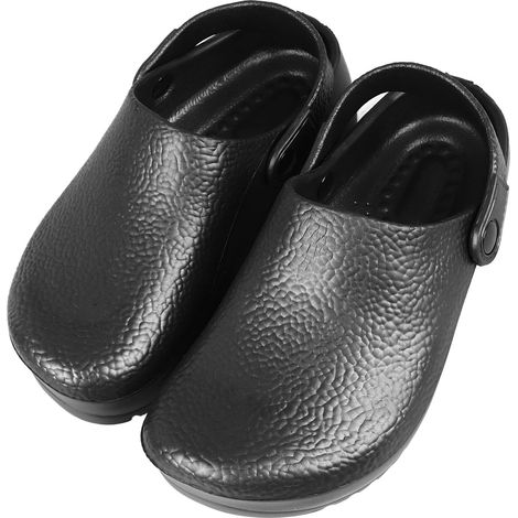 Chaussures Cuisinier Été Caoutchouc EVA Noir Aérées Antiglisse Chaussures Pro Homme Restauration Pointure 38 (1/5)
