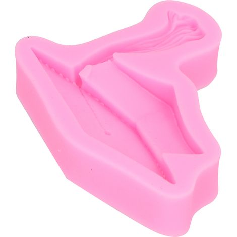 Silikon-Backform in Form eines Absolventenhuts für Fondant-Schokoladenkuchendekoration, Rosa (1/5)