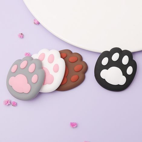 Pare-chocs auto-adhésifs 4 pièces pour poignées de porte et Protection murale, amortisseurs souples pour portes intérieures et meubles (1/5)