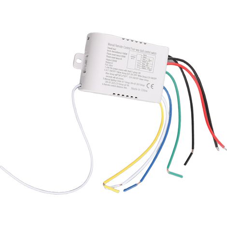 Interrupteur télécommande sans fil numérique 220V 4 voies marche/arrêt récepteur émetteur pour éclairage mural (1/5)