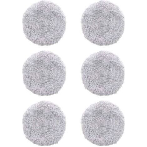 Chiffon de remplacement lavable pour robot nettoyeur HOBOT 168/188 - 6 tampons microfibre Gris - Accessoires réutilisables (1/4)